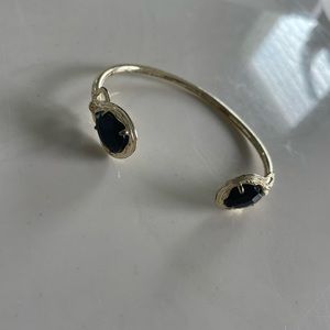 Kendra Scott cuff bangle black and gold